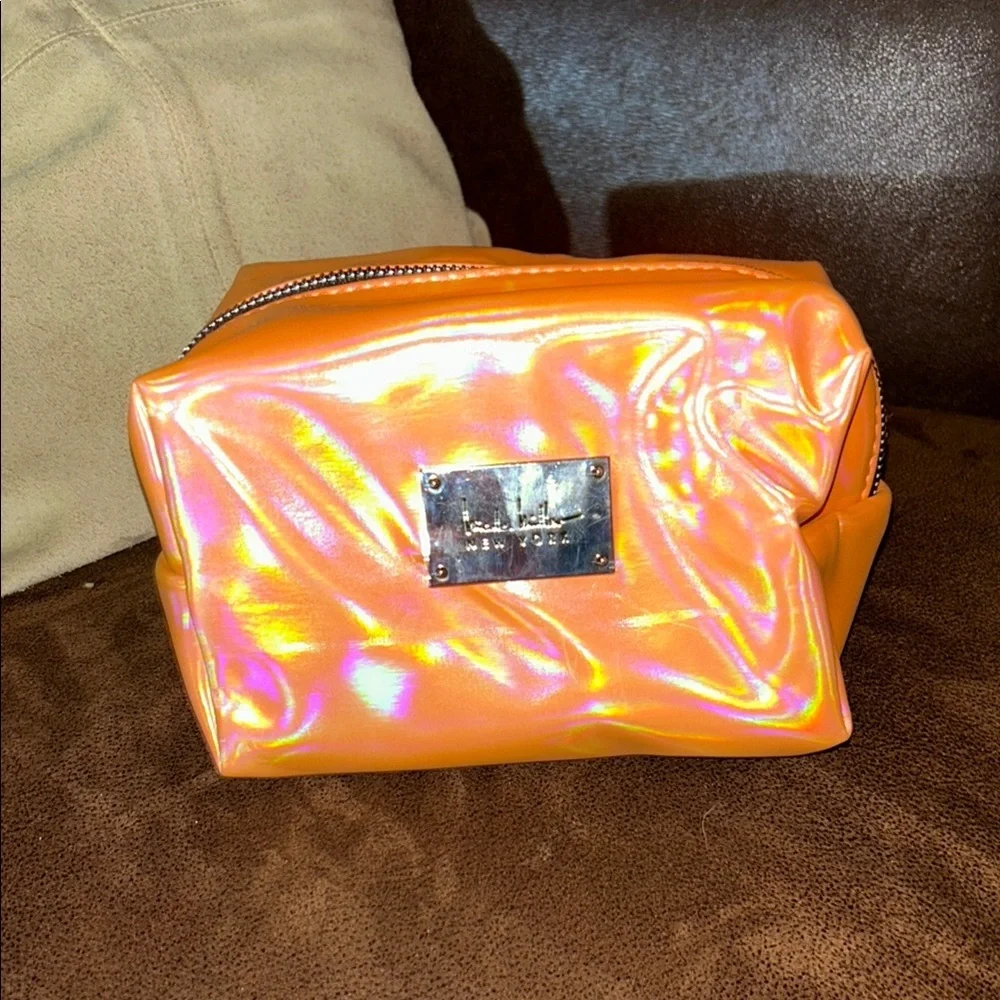Nicole by Nicole Miller Iridescent Orange Cosmetic Bag